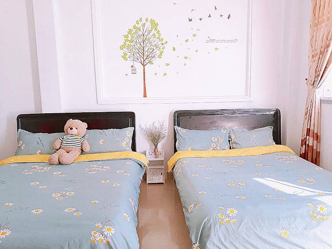 Review trải nghiệm đáng nhớ tại Gấu House Homestay 19 phòng giường đôi đẹp