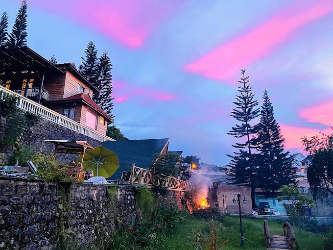 chiều tà tại homestay