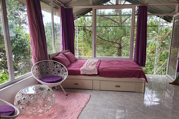 Pine Hill Homestay Đà Lạt – Khám phá căn nhà trên cây cực ấn tượng 18 Phòng Moonlight – Pine Hill Homestay Đà Lạt
